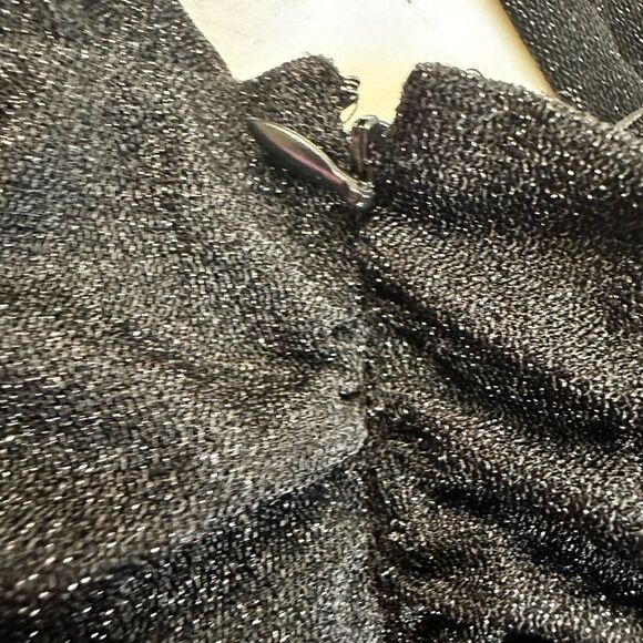 NWOT Silence + Noise Women’s Black Glitter Ashton Halter Jumpsuit - Size Small - Picture 7 of 8